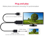 كابل محول 1080P USB 2.0 ذكر + USB 2.0 أنثى إلى HDMI HDTV AV لهواتف iPhone / iPad والهواتف الذكية أندرويد