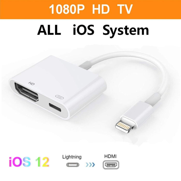 محول E-Gin-LTH-002 من 8 دبابيس Digital AV إلى HDMI + منفذ شحن USB لشاشة عرض تلفاز HD بدقة 1080P، E-Gin-LTH-002