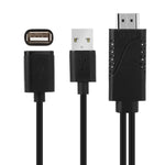 كابل محول USB ذكر + USB 2.0 أنثى إلى HDMI للهاتف إلى HDTV