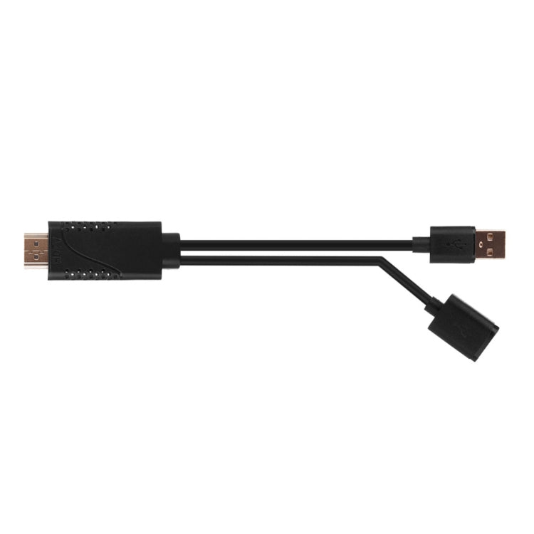 كابل محول USB ذكر + USB 2.0 أنثى إلى HDMI للهاتف إلى HDTV