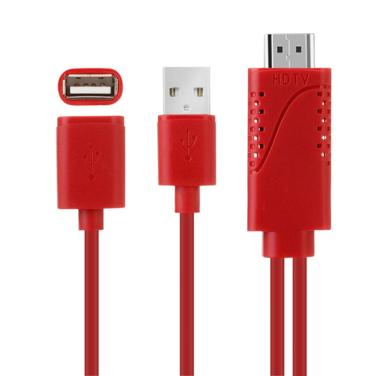 كابل محول USB ذكر + USB 2.0 أنثى إلى HDMI للهاتف إلى HDTV