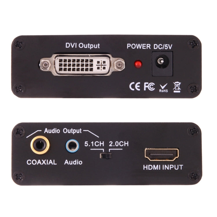 محول فيديو NEWKENG X5 من HDMI إلى DVI مع صوت ومخرج 3.5 مم محوري، قابس أوروبي، X5 HDMI إلى DVI مع صوت