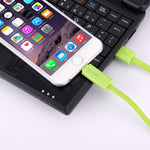 كابل شحن ومزامنة بيانات HAWEEL 1 متر 2 في 1 Micro USB و8 دبابيس إلى USB، كابل 2 في 1 مع موصلين