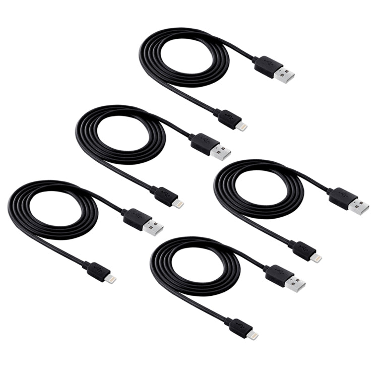 مجموعة 5 قطع من كابلات شحن ومزامنة HAWEEL 1 متر عالية السرعة من 8 دبابيس إلى USB لأجهزة iPhone وiPad