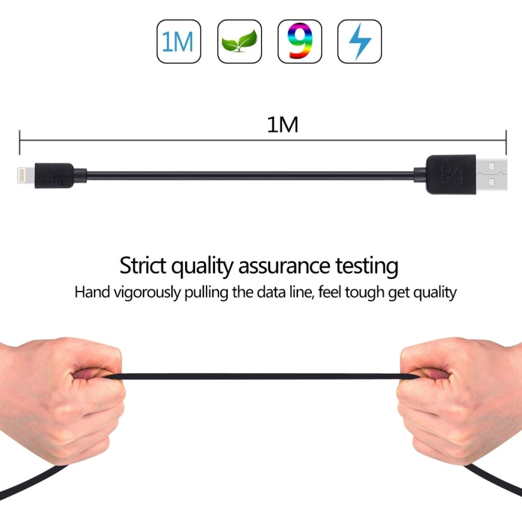 مجموعة 5 قطع من كابلات شحن ومزامنة HAWEEL 1 متر عالية السرعة من 8 دبابيس إلى USB لأجهزة iPhone وiPad