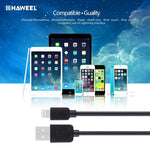 مجموعة 5 قطع من كابلات شحن ومزامنة HAWEEL 1 متر عالية السرعة من 8 دبابيس إلى USB لأجهزة iPhone وiPad