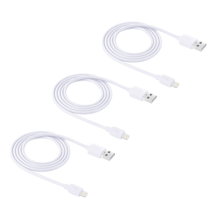 مجموعة 3 قطع من كابل مزامنة وشحن عالي السرعة بطول 1 متر، 8 دبابيس إلى USB من HAWEEL لأجهزة iPhone و iPad