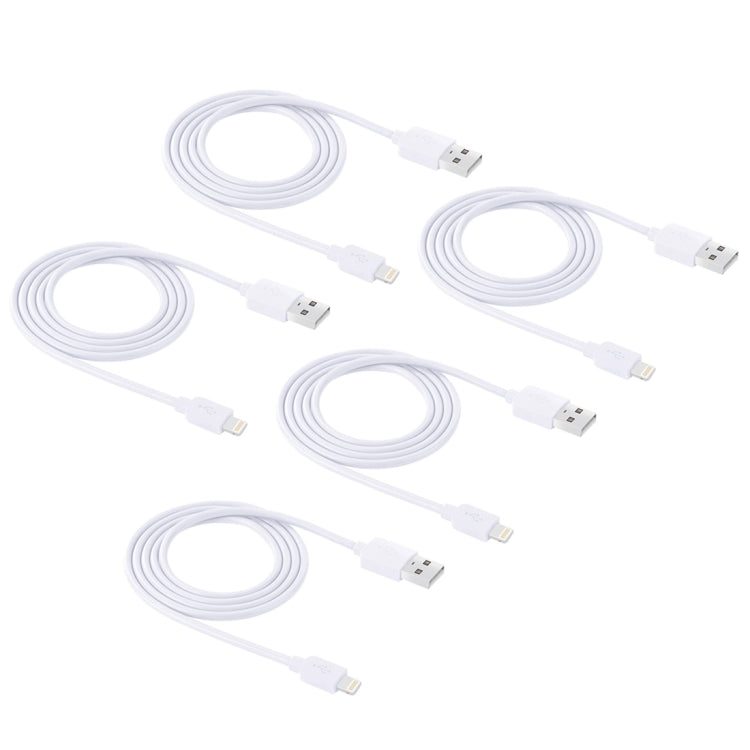 مجموعة 5 قطع من كابل مزامنة وشحن عالي السرعة بطول 1 متر، 8 دبابيس إلى USB من HAWEEL لأجهزة iPhone و iPad