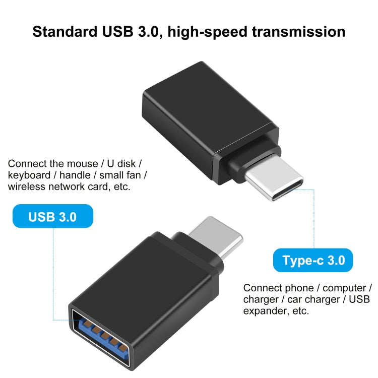 محول HAWEEL USB-C / Type-C ذكر إلى USB 3.0 أنثى لنقل البيانات OTG