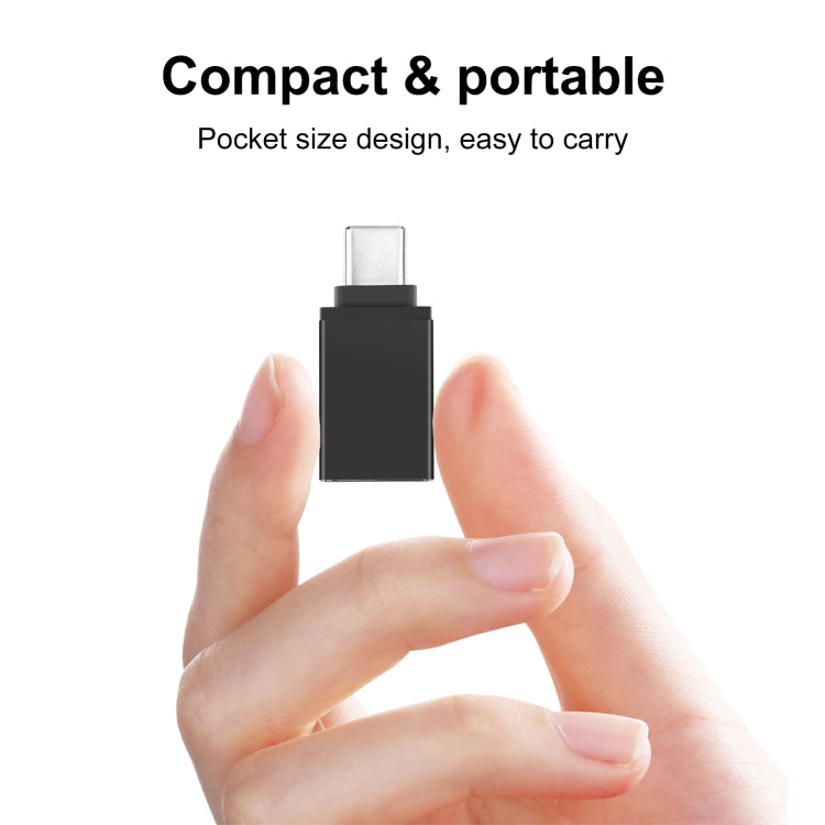 محول HAWEEL USB-C / Type-C ذكر إلى USB 3.0 أنثى لنقل البيانات OTG