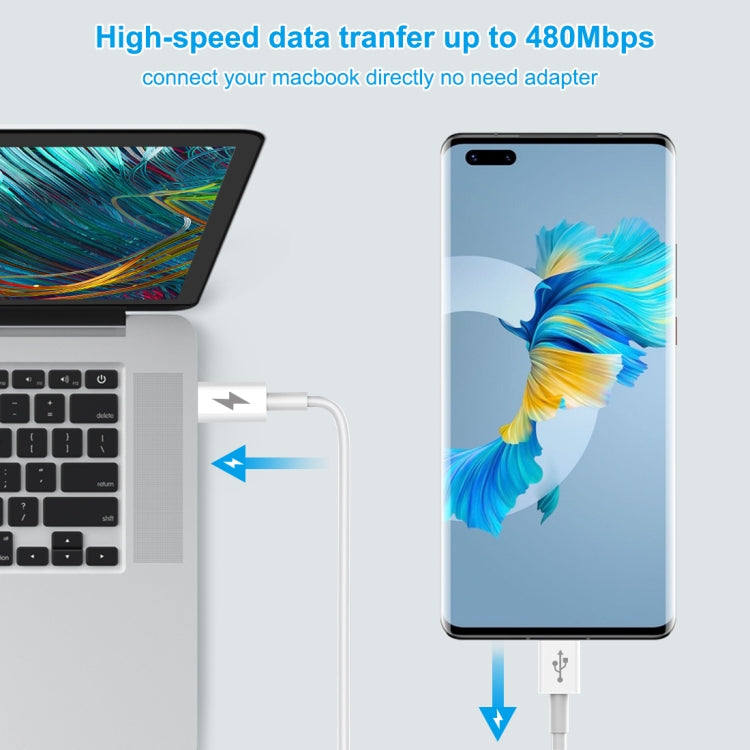 كابل بيانات شحن سريع HAWEEL 25 واط 3 أمبير Type-C / USB-C إلى Type-C / USB-C، الطول: 2 متر، Type-C إلى Type-C 2 متر