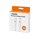كابل بيانات شحن سريع HAWEEL 25 واط 3 أمبير Type-C / USB-C إلى Type-C / USB-C، الطول: 2 متر، Type-C إلى Type-C 2 متر