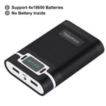 HAWEEL DIY 4 x 18650 Battery (Not Included) 10000mAh Power Bank Shell Box with 2 x USB Output & Display for iPhone, Galaxy, Sony, HTC, Google, Huawei, Xiaomi, Lenovo and other Smartphones, DIY 4x 18650 Batteries 10000mAh