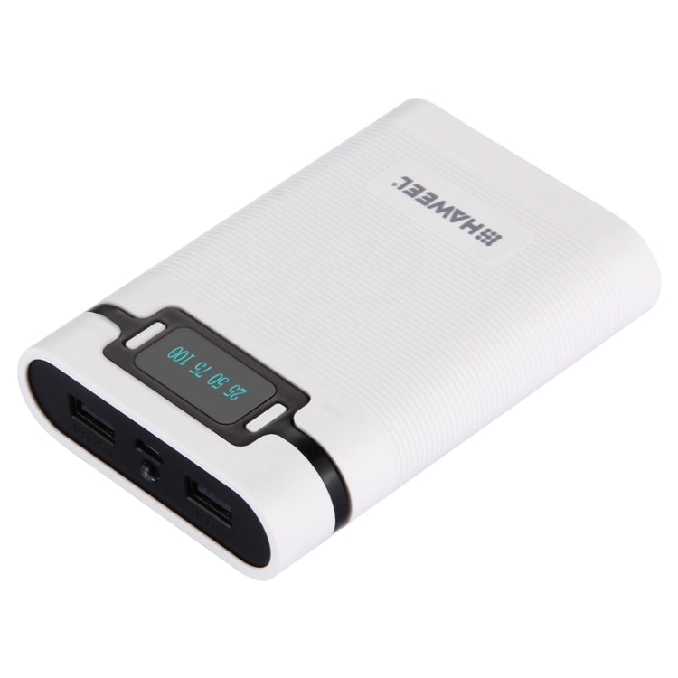 صندوق شل لبنك طاقة DIY مع 4 بطاريات 18650 (غير مشمولة) بسعة 10000 مللي أمبير مع مخرجين USB وشاشة عرض لأجهزة iPhone و Galaxy و Sony و HTC و Google و Huawei و Xiaomi و Lenovo وغيرها من الهواتف الذكية، DIY 4 بطاريات 18650 بسعة 10000 مللي أمبير (US)