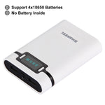 HAWEEL DIY 4 x 18650 Battery (Not Included) 10000mAh Power Bank Shell Box with 2 x USB Output & Display for iPhone, Galaxy, Sony, HTC, Google, Huawei, Xiaomi, Lenovo and other Smartphones, DIY 4x 18650 Batteries 10000mAh