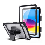 غطاء لوحي مقاوم للصدمات يغطي الجسم بالكامل 360 مع قبضة وحامل وفتحة قلم لجهاز iPad الجيل العاشر 10.9 2022