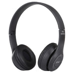 سماعة رأس بلوتوث لاسلكية قابلة للطي P47 مع منفذ صوت 3.5 مم، تدعم MP3 / المكالمات، P47 أسود، P47 أزرق، P47 أحمر، P47 أبيض، P47 أخضر