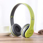 سماعة رأس بلوتوث لاسلكية قابلة للطي P47 مع منفذ صوت 3.5 مم، تدعم MP3 / المكالمات، P47 أسود، P47 أزرق، P47 أحمر، P47 أبيض، P47 أخضر