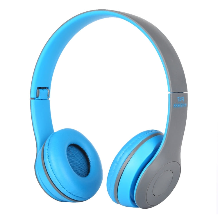 سماعة رأس بلوتوث لاسلكية قابلة للطي P47 مع منفذ صوت 3.5 مم، تدعم MP3 / المكالمات، P47 أسود، P47 أزرق، P47 أحمر، P47 أبيض، P47 أخضر