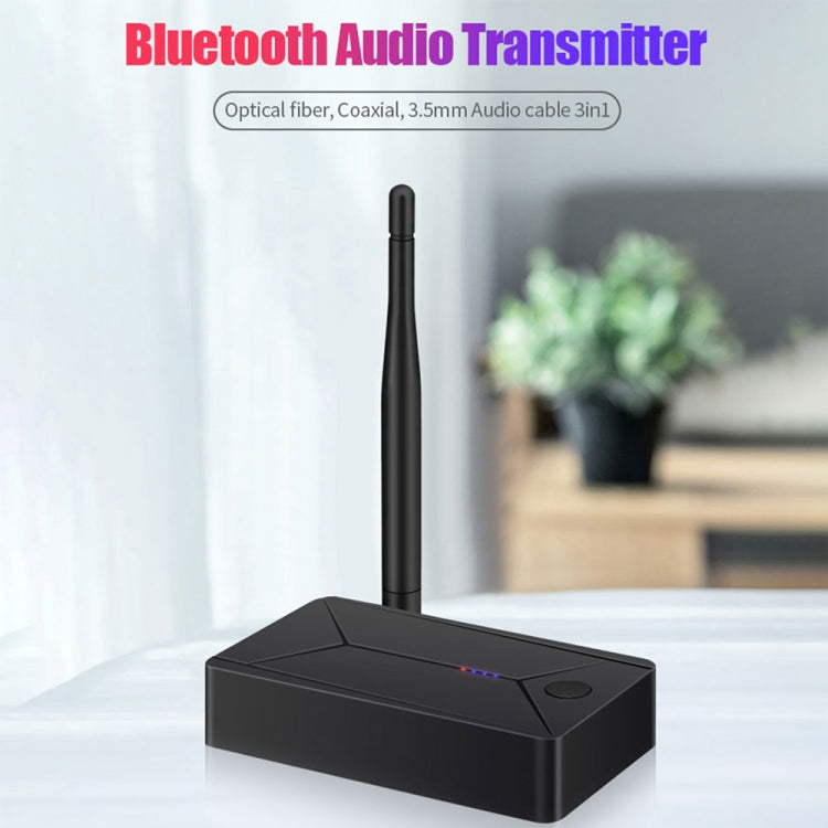 جهاز إرسال صوت رقمي بصري محوري محمول 3 في 1 TX13 بتقنية بلوتوث 5.0 مع مدخل 3.5 مم لمكبر صوت / سماعة رأس بلوتوث، TX13