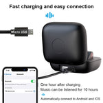 سماعة أذن رياضية بلوتوث لاسلكية Q83 مع صندوق شحن، تدعم عرض طاقة LED بثلاث شاشات وبنك طاقة، Q83