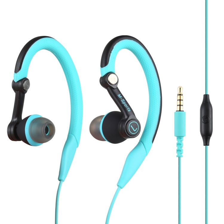سماعات أذن رياضية داخل الأذن Mucro MB-232 مع خطاف للأذن وسلك ستيريو للركض والتمارين الرياضية