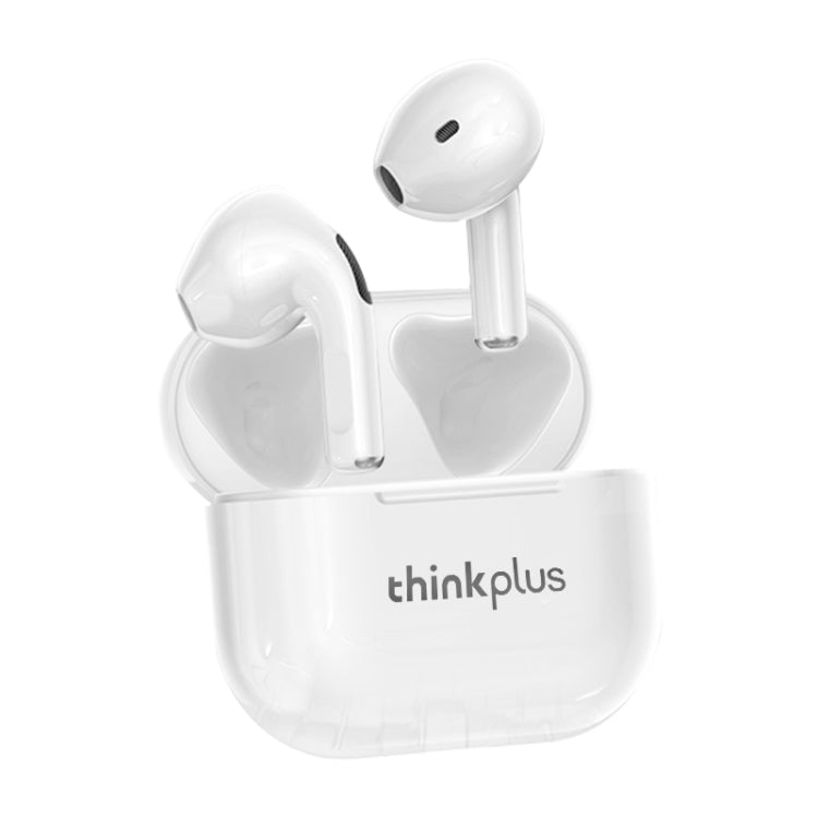 سماعة أذن بلوتوث مقاومة للماء IPX4 من لينوفو LivePods LP40 TWS مع صندوق شحن، تدعم اللمس والمكالمات عالية الدقة وسيري وتبديل السيد والعبد، LivePods LP40