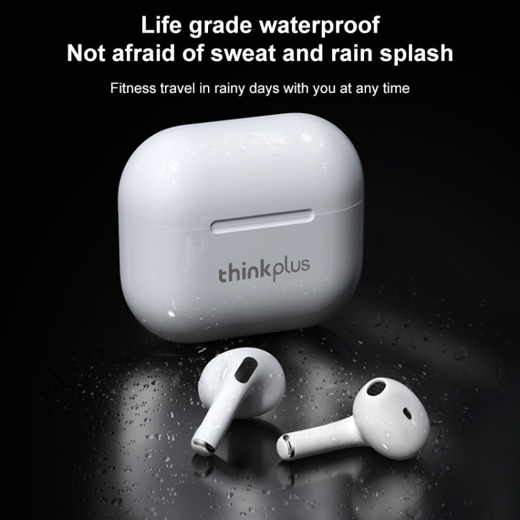 سماعة أذن بلوتوث مقاومة للماء IPX4 من لينوفو LivePods LP40 TWS مع صندوق شحن، تدعم اللمس والمكالمات عالية الدقة وسيري وتبديل السيد والعبد، LivePods LP40