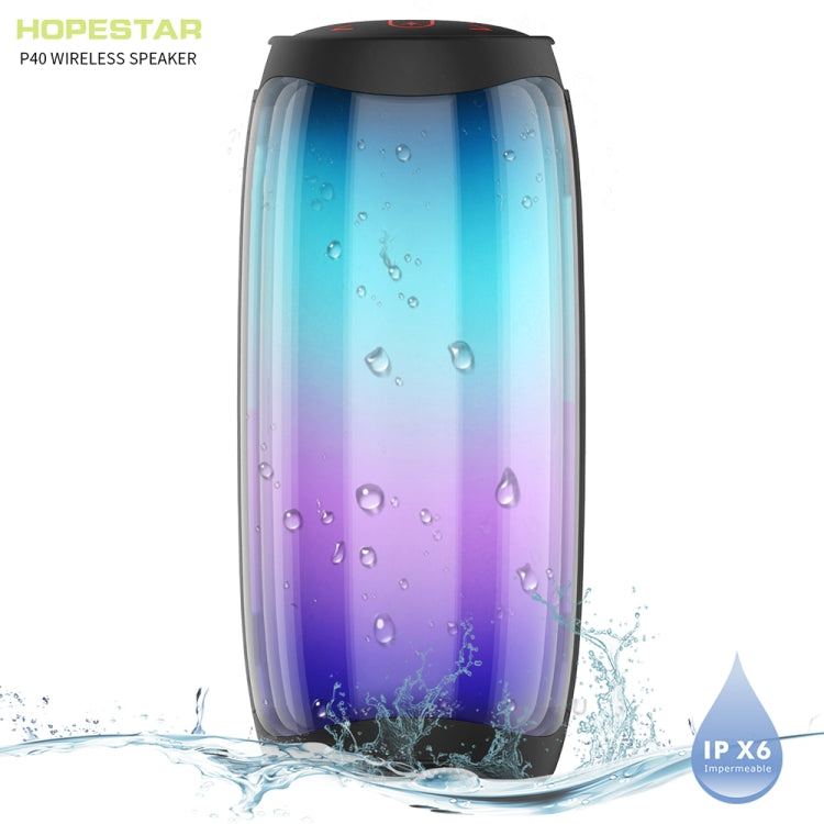 مكبر صوت بلوتوث محمول مقاوم للماء HOPESTAR P40 Bluetooth 5.0، P40 (أسود)، P40 (أزرق)
