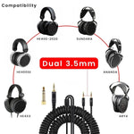 كابل صوت مزدوج 3.5 مم بنابض لسماعات Denon AH-D7100 7200 D600 D9200 5200