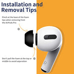 وسادات أذن من رغوة بطيئة الارتداد لسماعات AirPods Pro، الحجم: M