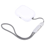 حبل حماية ضد الفقدان لحافظة هاتف سماعة أذن بلوتوث لاسلكية Apple AirPods Pro 2، لون رمادي تقليد عالي الجودة