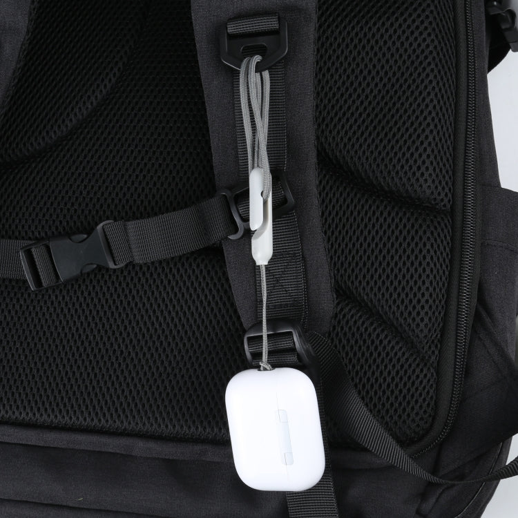 حبل حماية ضد الفقدان لحافظة هاتف سماعة أذن بلوتوث لاسلكية Apple AirPods Pro 2، لون رمادي تقليد عالي الجودة