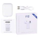 سماعة أذن بلوتوث i12 TWS مع صندوق شحن، i12
