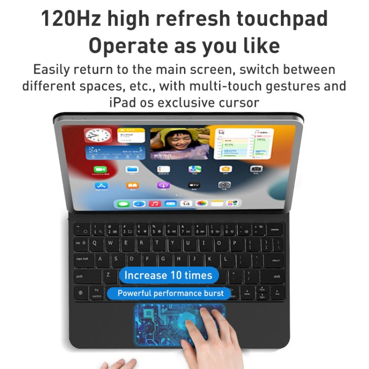 حافظة جلدية بلوحة مفاتيح بلوتوث معلقة سحرية لجهاز iPad الجيل العاشر 10.9 2022، لجهاز iPad الجيل العاشر 10.9 2022