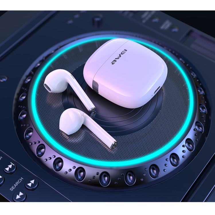 سماعة رأس رياضية بلوتوث TWS حقيقية مع حافظة شحن awei T28 Bluetooth V5.0