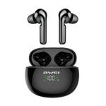 سماعة رأس رياضية بلوتوث TWS حقيقية مع عرض LED وحافظة شحن awei T15P Bluetooth V5.0، T15P