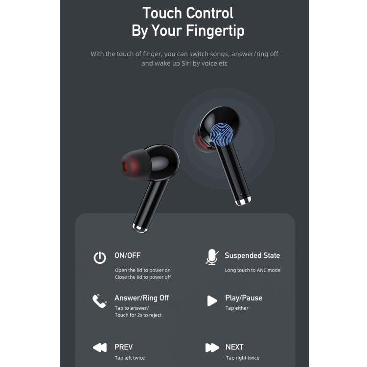 سماعة أذن بلوتوث لاسلكية مع تقليل الضوضاء النشط ANC Bluetooth 5.2 awei TA8