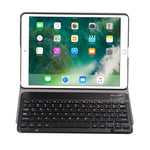 حافظة تابلت جلدية مع لوحة مفاتيح بلوتوث ABS قابلة للفصل فائقة النحافة Bluetooth 3.0 لجهاز iPad Air / Pro 10.5 بوصة (2019)، مع حامل A09