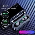 F9 TWS V5.0 Touch Control Binaural Wireless Bluetooth Headset with Charging Case and Digital Display, F9