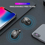 F9 TWS V5.0 Touch Control Binaural Wireless Bluetooth Headset with Charging Case and Digital Display, F9