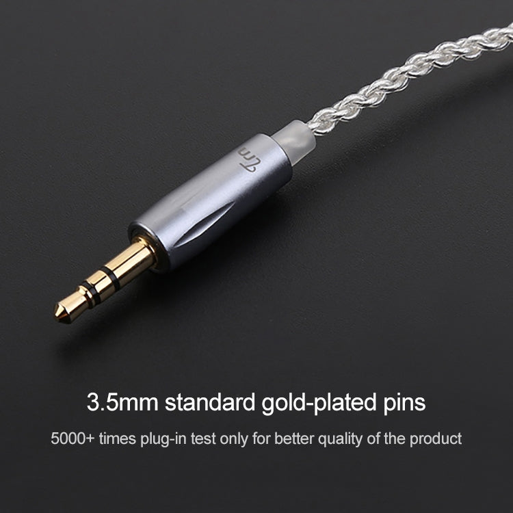 كابل سماعات مطلي بالفضة TRN مع توصيل A2DC لسماعات TRN V10 V20، A2DC