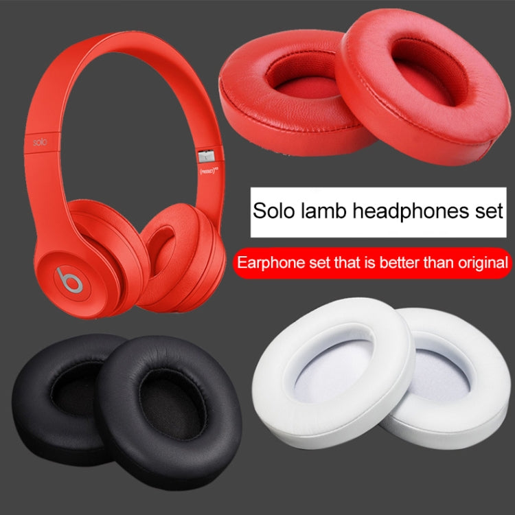 زوج واحد من أغطية واقية جلدية لسماعة Beats Solo2.0 / Solo3.0، النسخة السلكية
