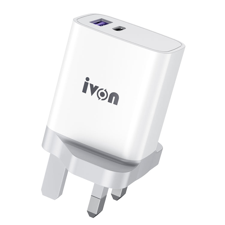 IVON AD52 18 واط USB-C / Type-C + USB منفذ مزدوج شاحن سريع PD