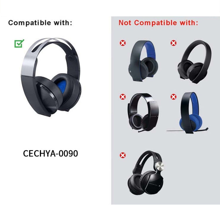 2 قطع غطاء وسائد سماعة بديل بدون شبكة لسوني PS4 7.1 PlayStation Platinum CECHYA-0090