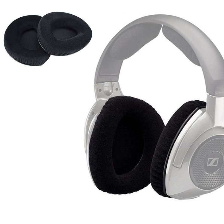 قطعتان لغطاء إسفنجي من الفلانيل لسماعات Sennheiser RS160 / 170 / HDR170 / 180 / 160، وسادات أذن بديلة بدون مشبك، من الفلانيل