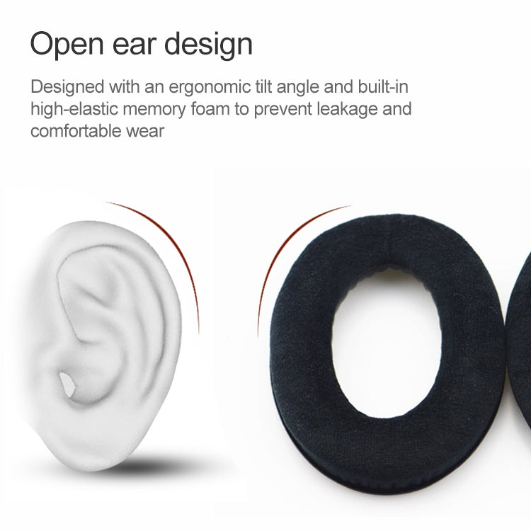 قطعتان لغطاء إسفنجي من الفلانيل لسماعات Sennheiser HD515 / HD555 / HD595 / HD598 / HD558 / PC360، وسادات أذن بديلة مع قطن ضبط النغمة، مخمل أسود، مخمل بني