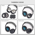 زوج من أغطية سماعات الرأس الناعمة مع قطن LR لـ BOSE QC2 / QC15 / AE2 / QC25 / QC35