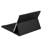 لوحة مفاتيح FT-1030 بتقنية Bluetooth 3.0 من ABS بنسيج مصقول + غطاء لوحي من الجلد بنسيج جلدي لجهاز iPad Air / Air 2 / iPad Pro مقاس 9.7 بوصة، مع تعديل زاوية بثلاث مستويات / مغناطيسي / وظيفة النوم، FT-1030D