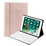 لوحة مفاتيح FT-1030 بتقنية Bluetooth 3.0 من ABS بنسيج مصقول + غطاء لوحي من الجلد بنسيج جلدي لجهاز iPad Air / Air 2 / iPad Pro مقاس 9.7 بوصة، مع تعديل زاوية بثلاث مستويات / مغناطيسي / وظيفة النوم، FT-1030D